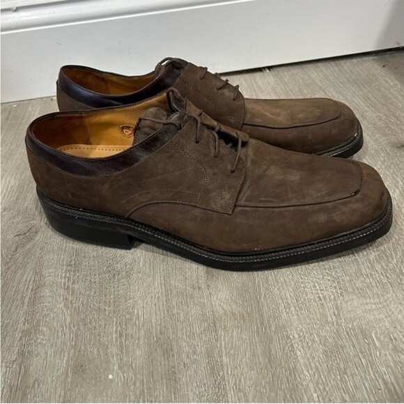 Cole Haan Men's Oxford Shoes Dark Brown Suede Leather Split Toe Lace Up Size 13 - Picture 3 of 8